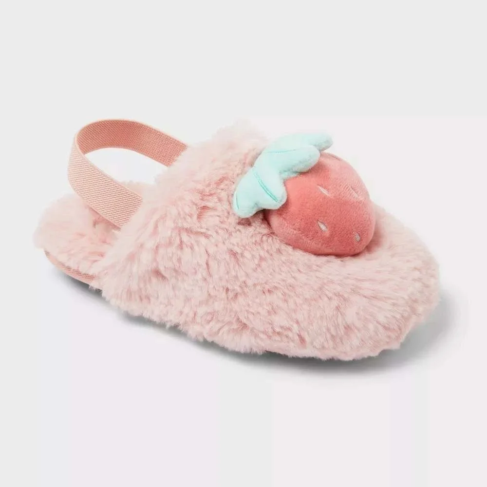 Toddler Slippers by Cat &‎ Jack Nova Scuff Pink Size 5T-6T New With Tags